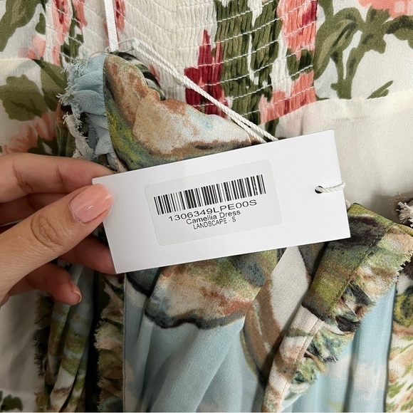 Reformation Maxi Rare Camellia Dress NWT size small cameillia landscape horse S - Picture 10 of 10